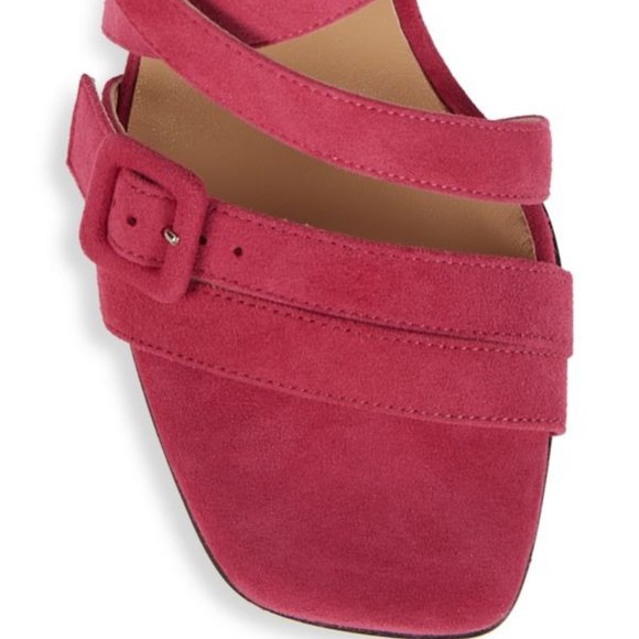 NEW$455 SERGIO ROSSI Royal Suede Block Heel Sandals Strappy Buckled Slingback 37 - Picture 7 of 17